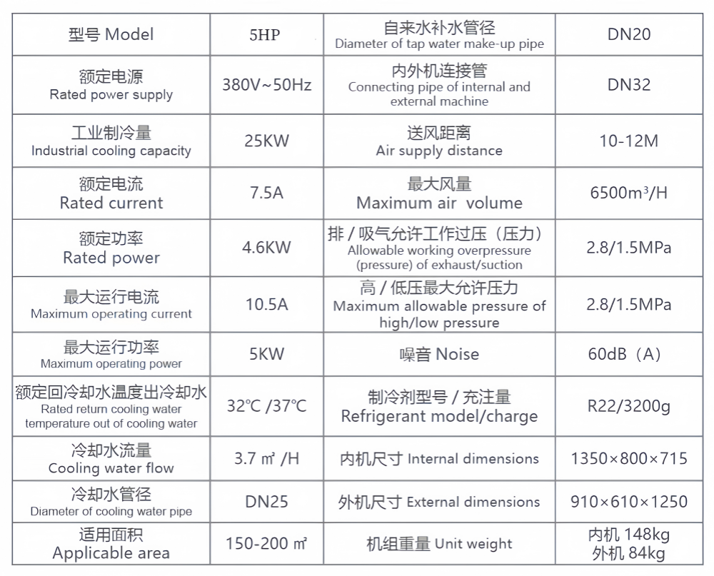 工业水冷式蒸发节能省电空调