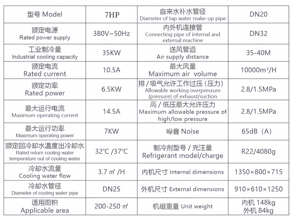 工业水冷式蒸发节能省电空调